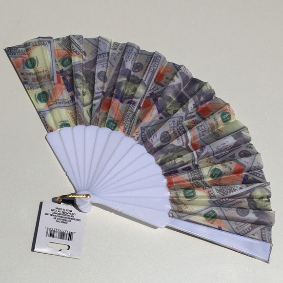 Money Fan Bank Note Foldable Green $100 Dollar Bills - Picture 5 of 5